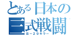 とある日本の三式戦闘機（Ｂ－２９キラー）