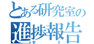 とある研究室の進捗報告（ゼミ）