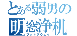 とある弱男の明窓浄机（プットアウェイ）