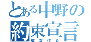 とある中野の約束宣言（彼女作る）