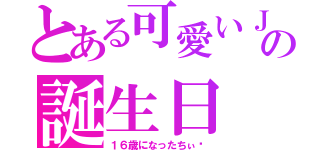 とある可愛いＪＫの誕生日（１６歳になったちぃ♡）