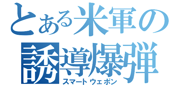 とある米軍の誘導爆弾（スマートウェポン）