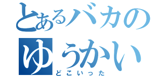 とあるバカのゆうかいじけん（どこいった）