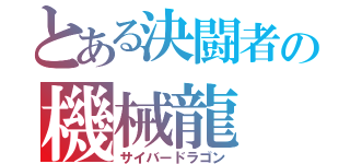 とある決闘者の機械龍（サイバードラゴン）