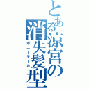 とある涼宮の消失髪型（ポニーテール）