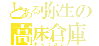 とある弥生の高床倉庫（ネズミ返し）