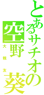 とあるサチオの空野　葵（大親友）