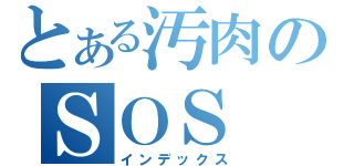 とある汚肉のＳＯＳ（インデックス）