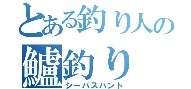 とある釣り人の鱸釣り（シーバスハント）