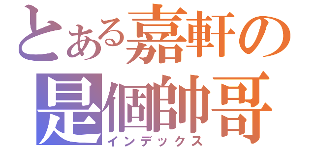 とある嘉軒の是個帥哥（インデックス）