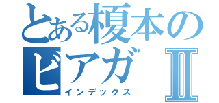 とある榎本のビアガⅡ（インデックス）