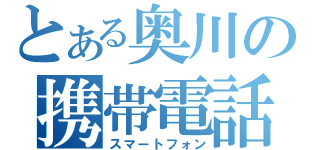 とある奥川の携帯電話（スマートフォン）