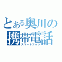 とある奥川の携帯電話（スマートフォン）