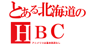 とある北海道のＨＢＣ（アニメリコは基本放送なし）