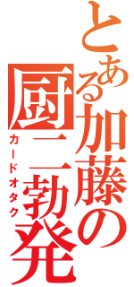 とある加藤の厨二勃発（カードオタク）