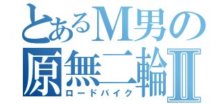 とあるＭ男の原無二輪Ⅱ（ロードバイク）