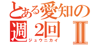 とある愛知の週２回Ⅱ（ジュウニカイ）