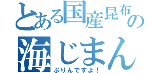 とある国産昆布の海じまん（ぷりんですよ！）