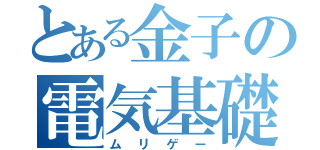 とある金子の電気基礎（ムリゲー）