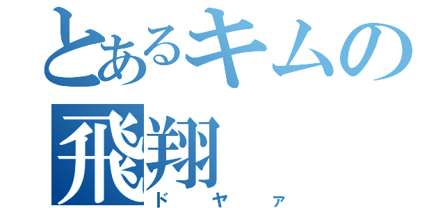 とあるキムの飛翔（ドヤァ）