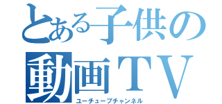 とある子供の動画ＴＶ（ユーチューブチャンネル）