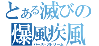 とある滅びの爆風疾風弾（バーストストリーム）