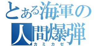 とある海軍の人間爆弾（カミカゼ）