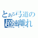 とある弓道の超速離れ（はやけ）