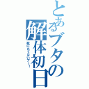 とあるブタの解体初日（死にたくないブー！）