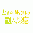 とある周晏琳の巨大黑痣（原始人）