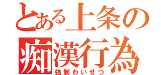 とある上条の痴漢行為（強制わいせつ）