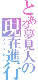 とある夢見人の現在進行（ツイッター）