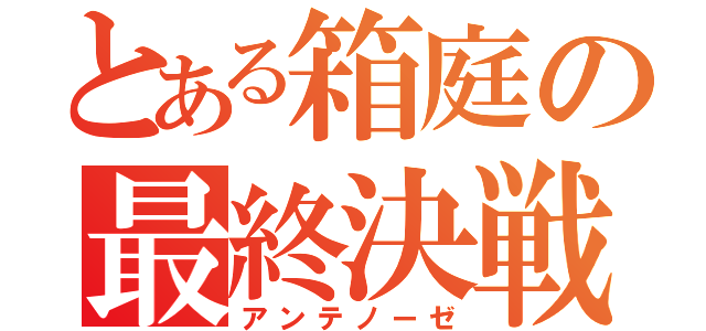 とある箱庭の最終決戦（アンテノーゼ）