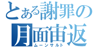 とある謝罪の月面宙返り（ムーンサルト）