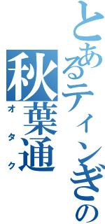 とあるティンぎの秋葉通（オタク）