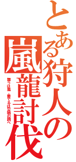 とある狩人の嵐龍討伐（舞うは嵐、奏でるは災禍の調べ）