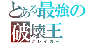 とある最強の破壊王（ブレイカー）