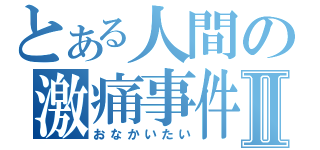 とある人間の激痛事件Ⅱ（おなかいたい）