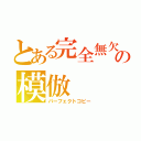 とある完全無欠の模倣（パーフェクトコピー）