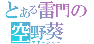 とある雷門の空野葵（マネージャー）