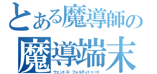 とある魔導師の魔導端末（ウェントス・フォルティトゥード）