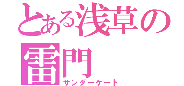 とある浅草の雷門（サンダーゲート）