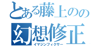 とある藤上のの幻想修正（イマジンフィクサー）