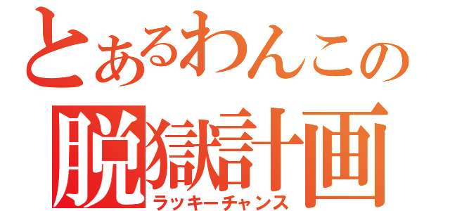 とあるわんこの脱獄計画（ラッキーチャンス）