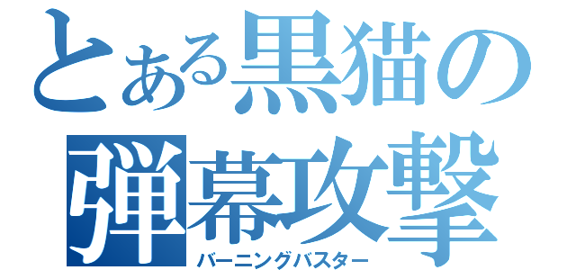 とある黒猫の弾幕攻撃（バーニングバスター）