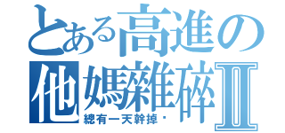 とある高進の他媽雜碎Ⅱ（總有一天幹掉你）