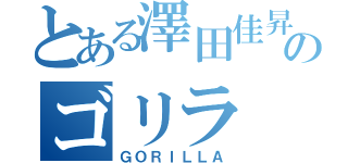 とある澤田佳昇のゴリラ（ＧＯＲＩＬＬＡ）