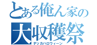 とある俺ん家の大収穫祭（デッカハロウィーン）