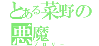 とある菜野の悪魔（ブロリー）