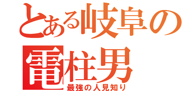 とある岐阜の電柱男（最強の人見知り）